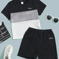 Pattern T-Shirt & Short Set For Kid