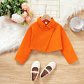 Orange Cross Button Jacket for Kids