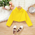 Yellow Cross Button Jacket for Kids
