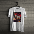 Men Building And Japanese Letter Graphic T-Shirt