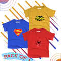 Pack of 3 Super Heroes T-Shirt For Kids - BAT-SUP-SPI_2