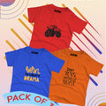 Pack of 3 T-Shirt For Kids - JEEP-DRAMA-DIRTTOYS