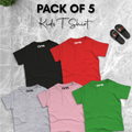 Pack of 5 Basic T-Shirt For Kids