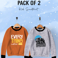Pack of 2 Contrast Rib Sweat Shirts (ADVENTURE-EVERYTHING)