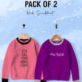 Pack of 2 Contrast Rib Sweat Shirts (CATHAIR-MISSSTYLISH)