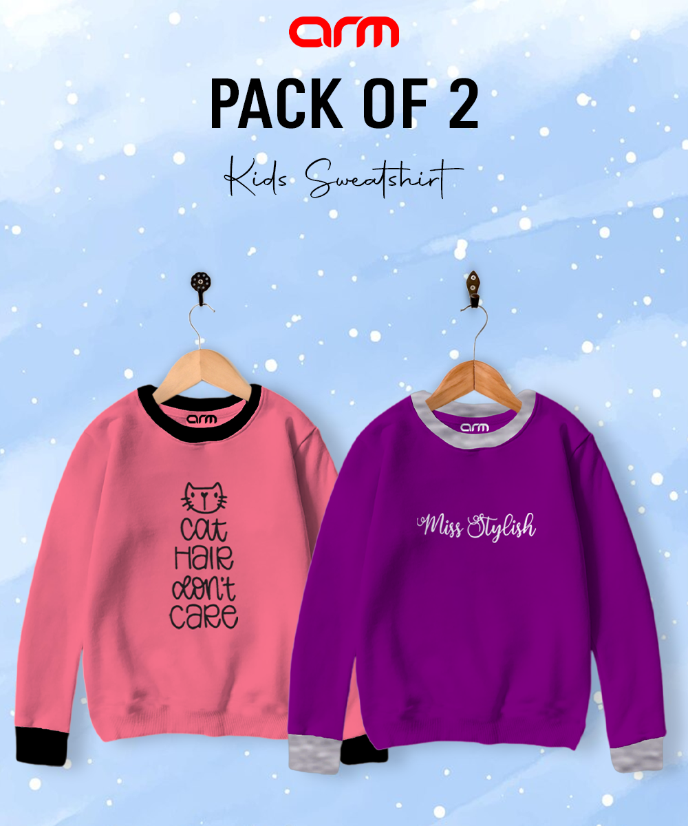Pack of 2 Contrast Rib Sweat Shirts (CATHAIR-MISSSTYLISH)