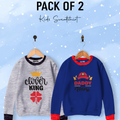 Pack of 2 Contrast Rib Sweat Shirts (CKING-DADDYHERO)