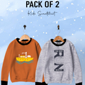 Pack of 2 Contrast Rib Sweat Shirts (RUN-SHIIP)