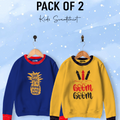 Pack of 2 Contrast Rib Sweat Shirts (SUN-BOOM)