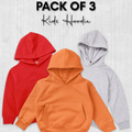 Pack of 3 Basic Hoodie for Kids