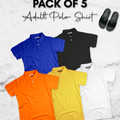 Pack of 5 Unisex Polo Shirt