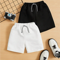 Pack of 2 Shorts For Kids (Black & White)