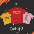 Pack of 3 T-Shirt For Kids - ADVS-CUTE-PRETTY