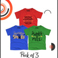 Pack of 3 T-Shirt For Kids - HUR-SPUNK-MILK