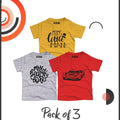 Pack of 3 T-Shirt For Kids - MOM-CAR-BEACH
