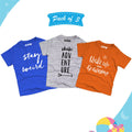 Pack of 3 T-Shirt For Kids - STAY-ADVB-WAKE