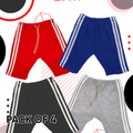 Pack of 4 Basic Stripe Shorts