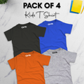 Pack of 4 Basic T-Shirt For Kids