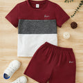Pattern T-Shirt & Short Set For Kid