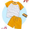 Yellow Basic Raglan Short Set