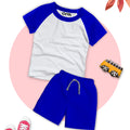 Royal Blue Basic Raglan Short Set