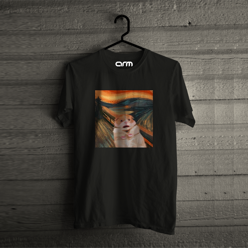 Scared Cat T-Shirt (Scared Cat-01HS)