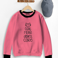 Cat Hair Contrast Sweat Shirt for Kids