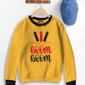 Boom Boom Contrast Sweat Shirt for Kids