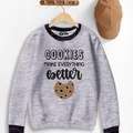Cookies Contrast Sweat Shirt for Kids