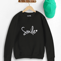 Smile Heart Contrast Sweat Shirt for Kids