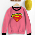 Super Girl Contrast Sweat Shirt for Kids