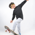 Basic Black Hoodie Set for Kids