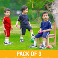 Pack of 3 Basic Stripe T-Shirt & Short Set