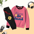 Always Be Kind Contrast Tracksuit for Kids