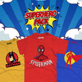 Pack of 3 T-Shirt For Kids - (BAT3-SPI3-SUPMAN3)