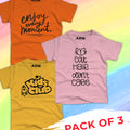 Pack of 3 T-Shirt For Kids - CAT-ENJ-KCLUB
