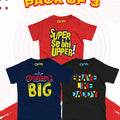 Pack of 3 T-Shirt For Kids - (DREAMBIG3-SUPERUPER-BRAVEDADDY)