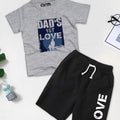Dad's 1st Love Printed T-Shirt & Black Short Set