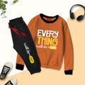 Everything Will Be Ok Contrast Tracksuit for Kids