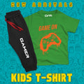 Game on Orange Tee & Trouser for Kids
