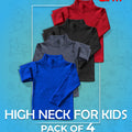 Pack Of 4 Random Color High Neck For Kids