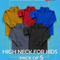 Pack Of 5 Random Color High Neck For Kids