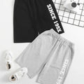 Pack of 2 Shorts For Kids (Black&HeatherSince)