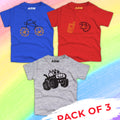 Pack of 3 T-Shirt For Kids - BICY-TELE-JEEP