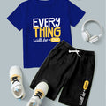 Everything Will Be Okay Printed T-Shirt & Short Set