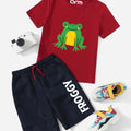 Froggy Printed T-Shirt & Short Set
