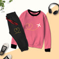 Love Aeroplane Contrast Tracksuit for Kids