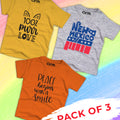 Pack of 3 T-Shirt For Kids - (PURE-MEXICO-PEACE)