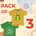 Pack of 3 T-Shirt For Kids - (BOY-FROG-SKYLIM)