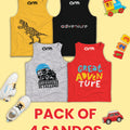 Pack of 4 Sando For Kids - (DINO-ADEVENTURE-ADVCALL-GRTADV)